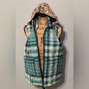 Crazy Train vest with hood. Size small. New